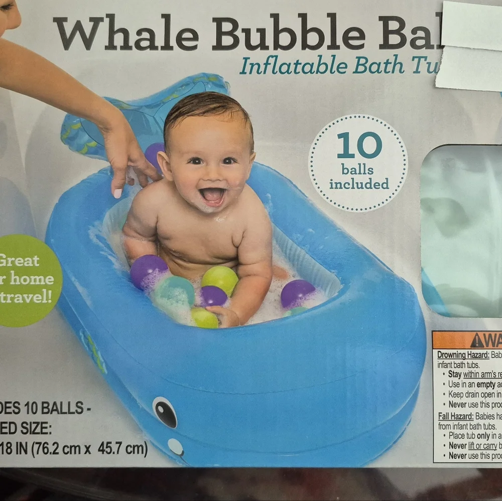 Whale Bubble ball inflatable baby bath by infantino